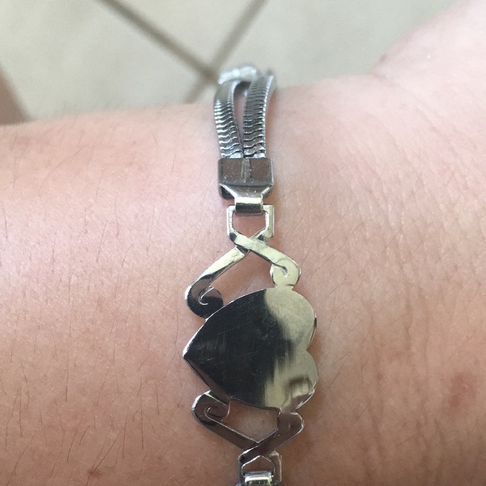 STERLING SILVER HEART BRACELET - Picture 8 of 8